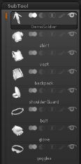 ZBrush ܛеSubTool
